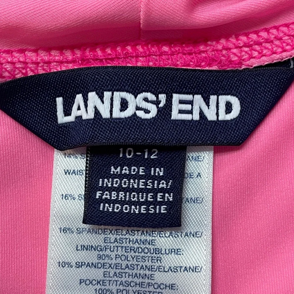 Lands' End Girls Hot Pink Athletic‎ Shorts Size 10-12 Kids Activewear
